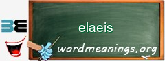 WordMeaning blackboard for elaeis